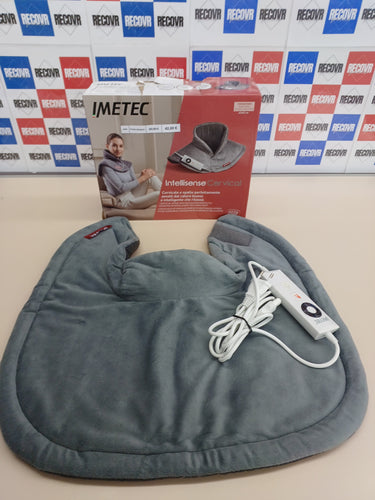 Almohadilla térmica 47 x 52 cm para cuello y hombros, tela hipoalergénica, 5 temperaturas, bloqueo eléctrico de seguridad, calentamiento rápido, lavable a máquina Imetec Intellisense Cervical,